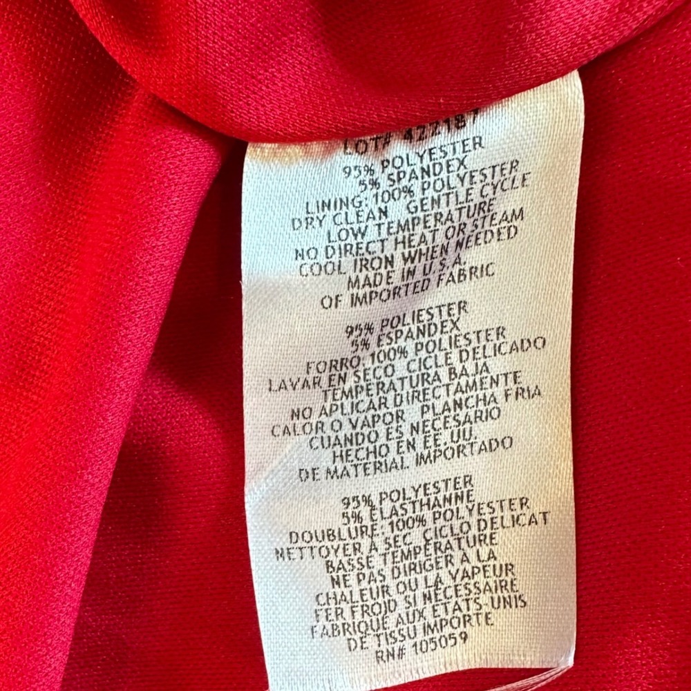 XSCAPE Women Gown Nara One Shoulder Ruched Twist Front Red Sz 12 Grecian Goddess - Picture 13 of 13